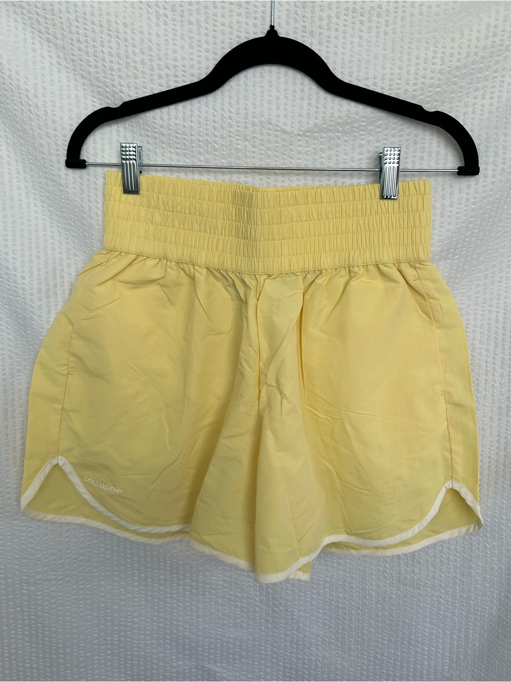 NWOT COLLUSION ASOS Yellow High-Waisted Athletic Shorts US6/S
